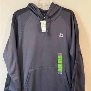 RBX Mens Performance Active Pullover Hoodie Moisture Wicking Grey Size Large NEW